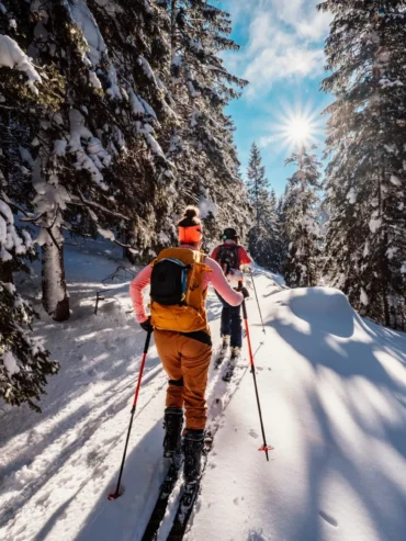 Mountaineer,Backcountry,Ski,Walking,Ski,Alpinist,In,The,Mountains.,Ski